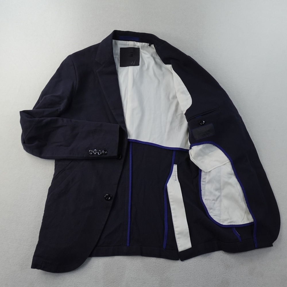 G-Star RAW Empral Blazer Mens Small Navy Blue Sport Coat Knit Cotton